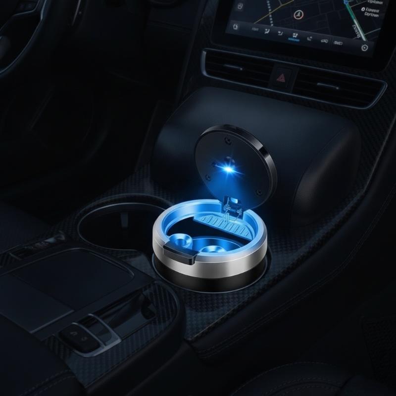 Cr Touch - 【CR】Car Ashtray Smokeless Flame Retardant Alloy