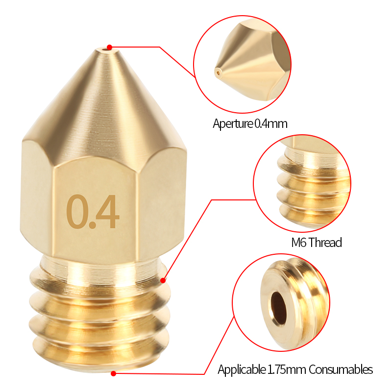 MK8 Brass Nozzle 0.2/0.3/0.35/ - огляд і ціна Direct Drive Extruder