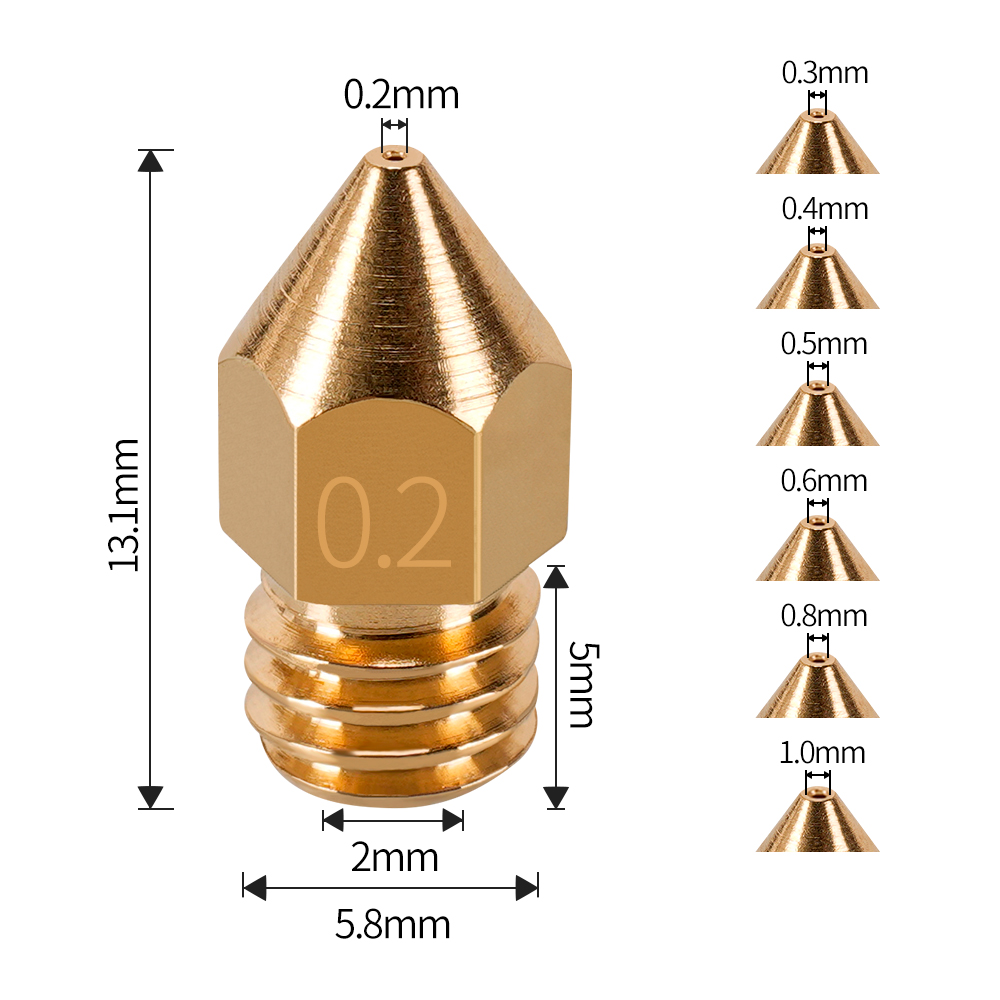 MK7 MK8 Nozzle 0.4mm 0.3mm 0.2 - огляд і ціна Direct Drive Extruder