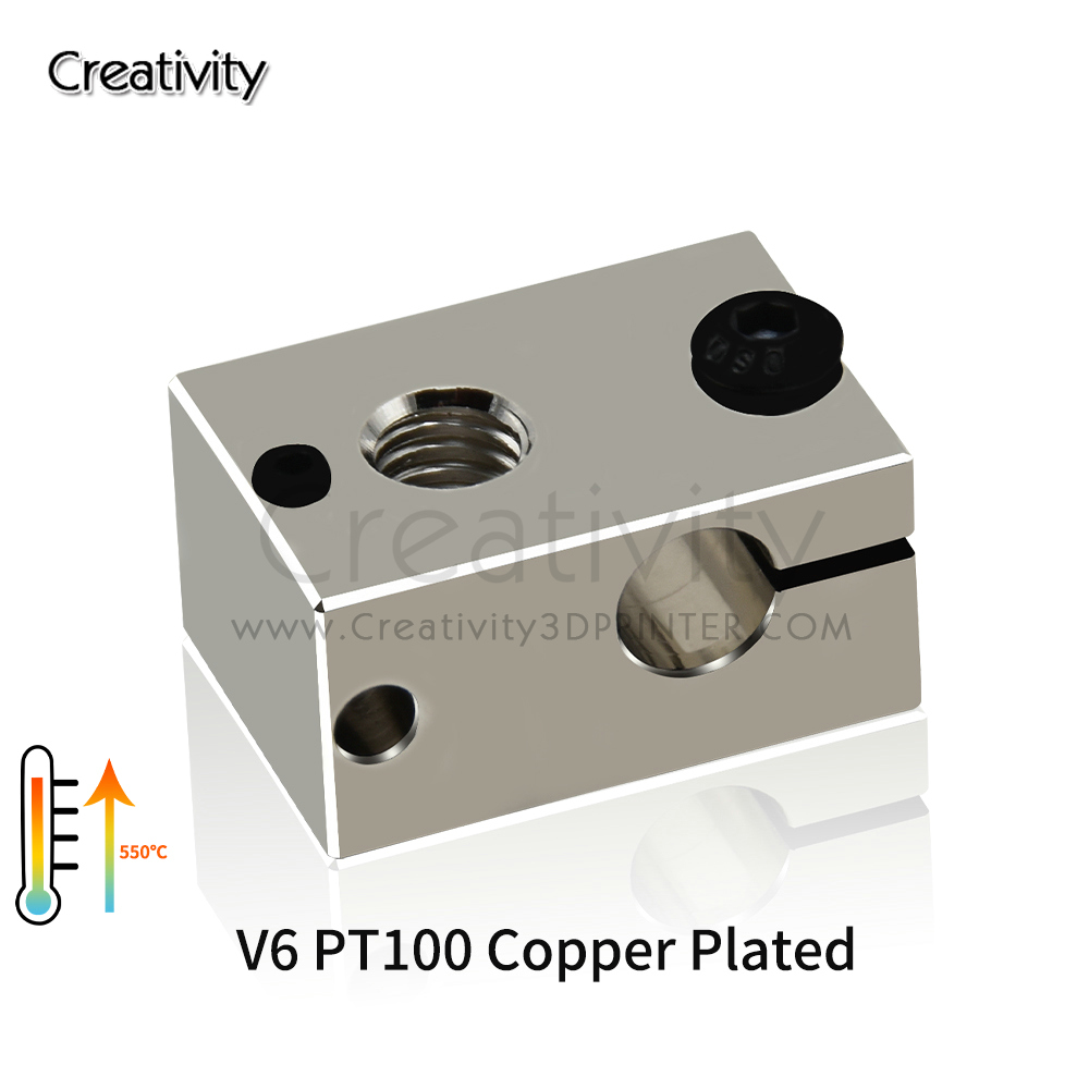 V6 PT100 Heater Block Plated C - огляд і ціна Direct Drive Extruder