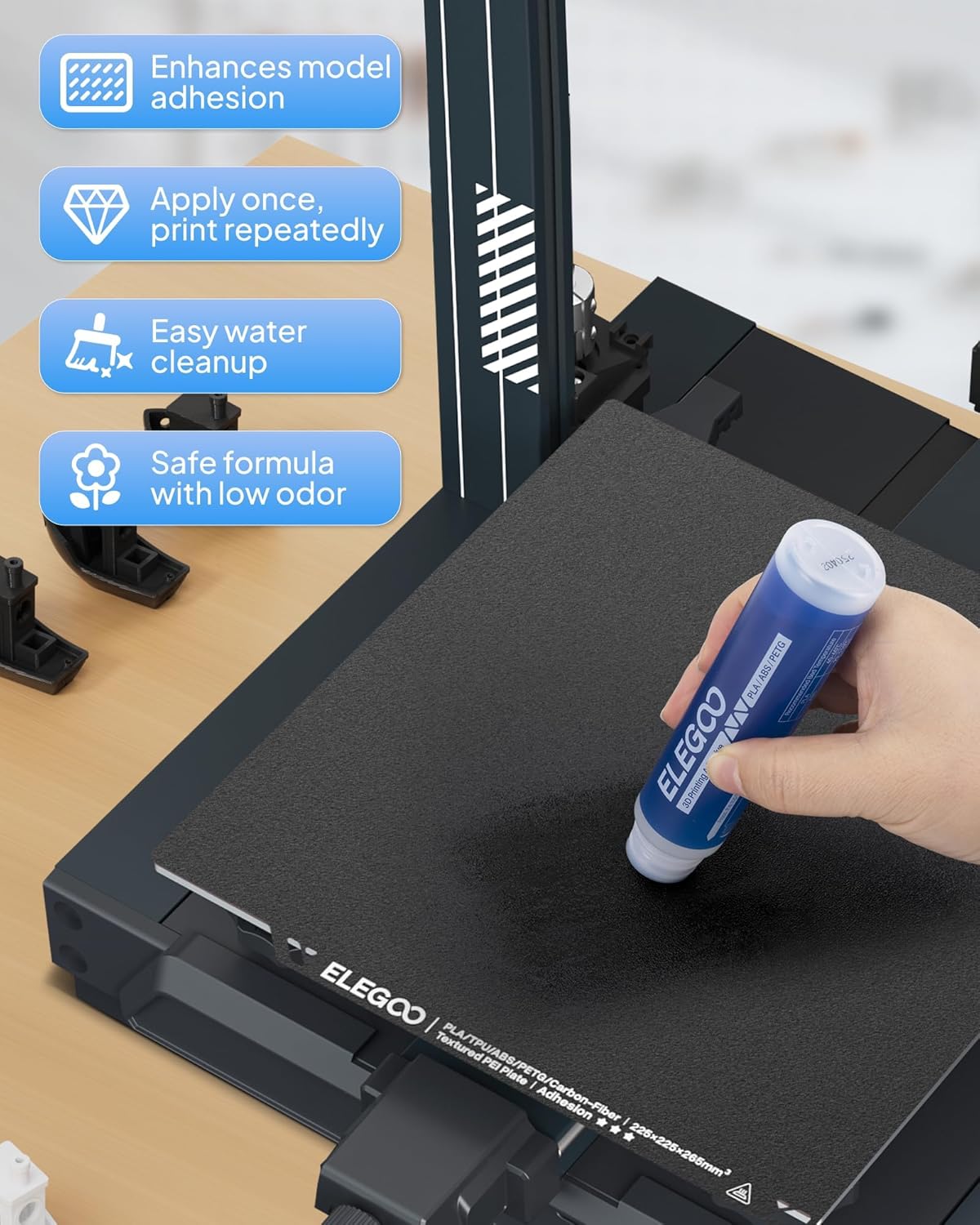 ELEGOO 3D Printer Adhesive Glu - огляд і ціна Abs Filament