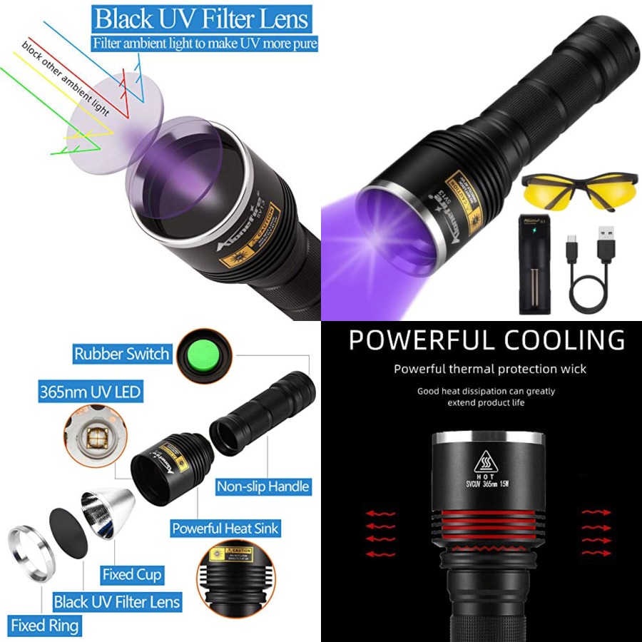 SV13 15W 365nm UV Flashlight R - огляд і ціна Uv Resin